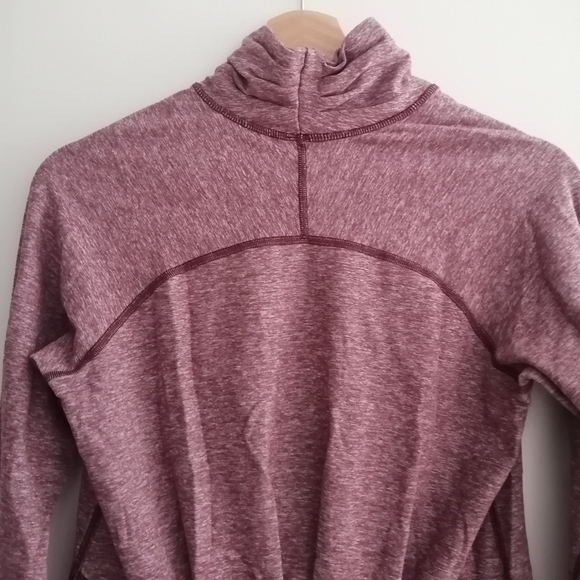 Lululemon Warm Your Core Long Sleeve Pleated Back Bordeaux Burgundy Small - Picture 5 of 16